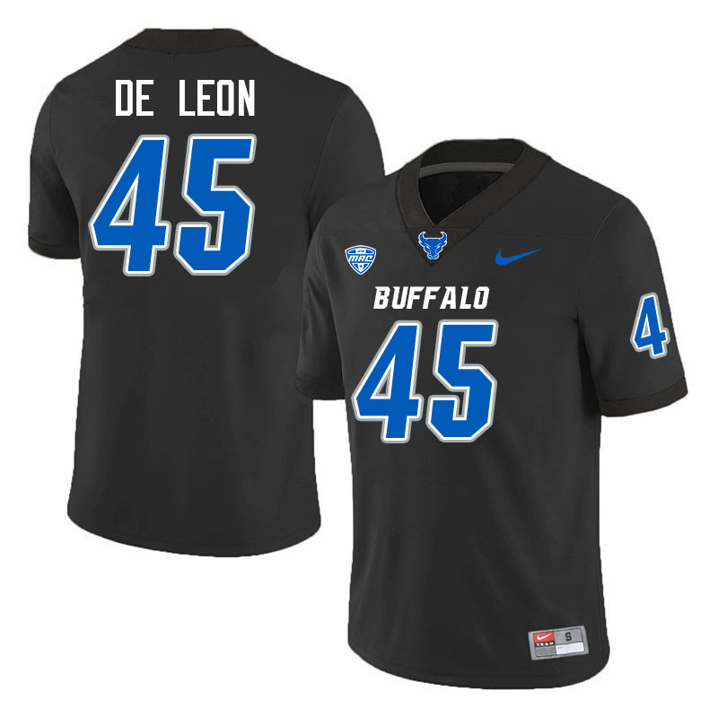 Gio De Leon UB Bulls Jersey,University Of Buffalo Bulls #45 Gio De Leon Jersey Youth-Black